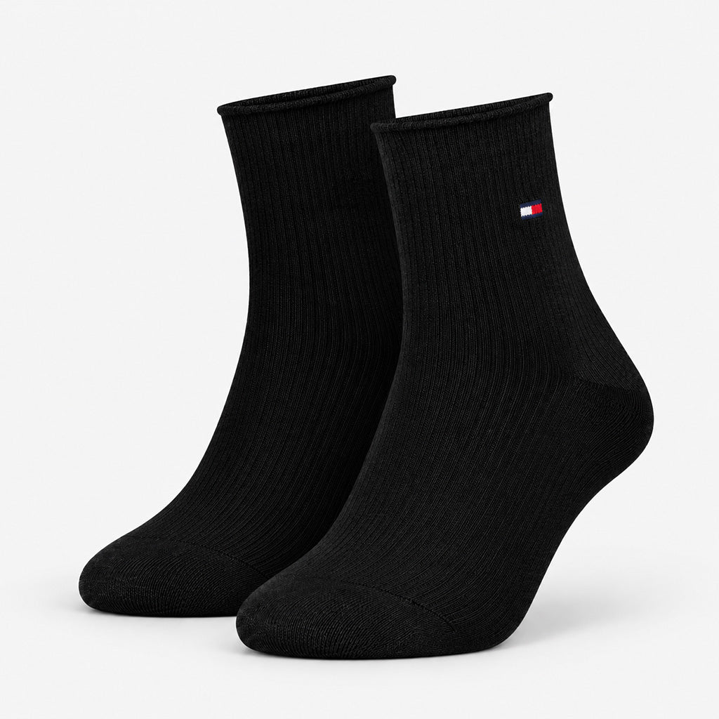 Tommy Hilfiger 3 Pack Giftbox Lurex Womens Crew Socks Black