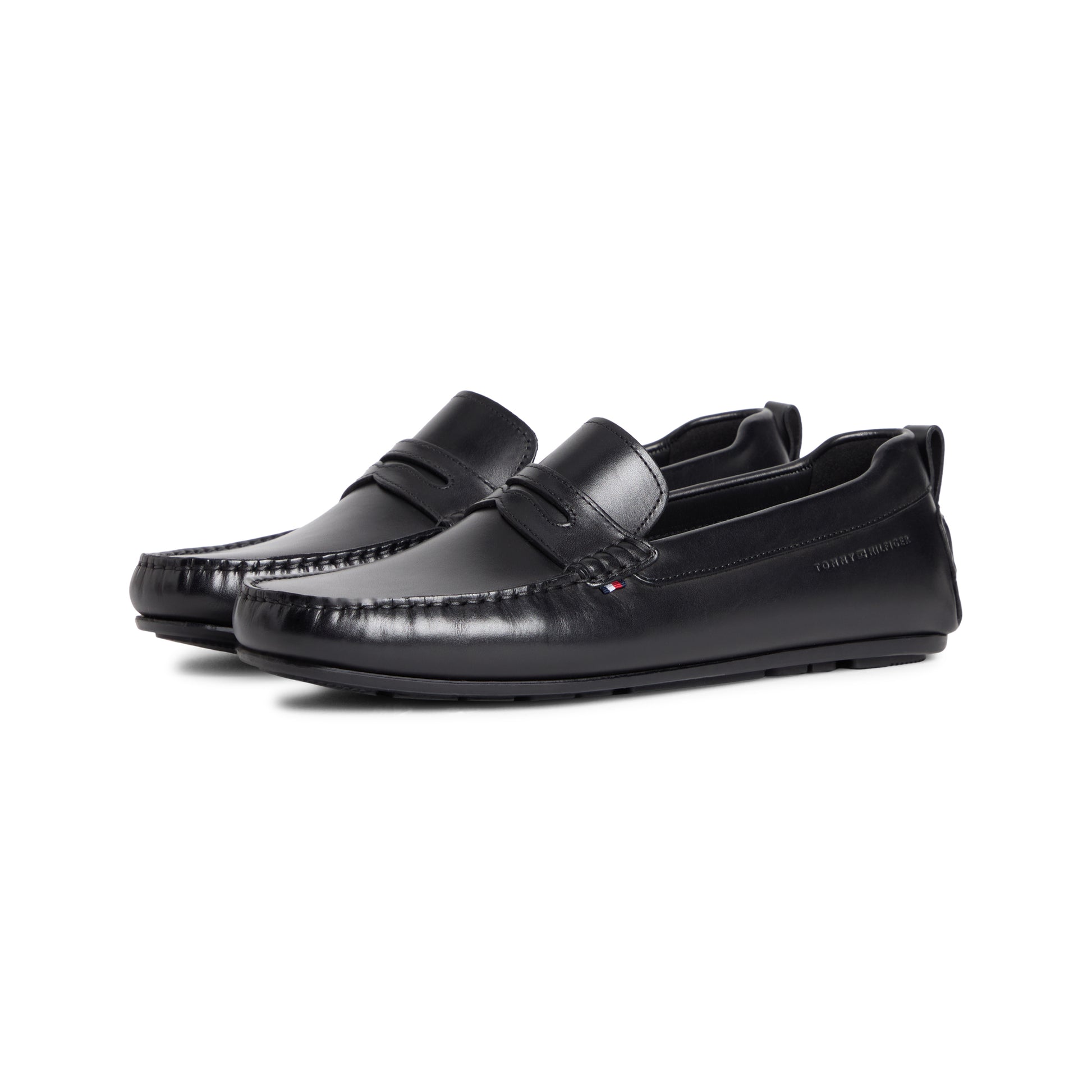 Tommy Hilfiger SCORE HILFIGER LEATHER Mens Driving Loafers Black
