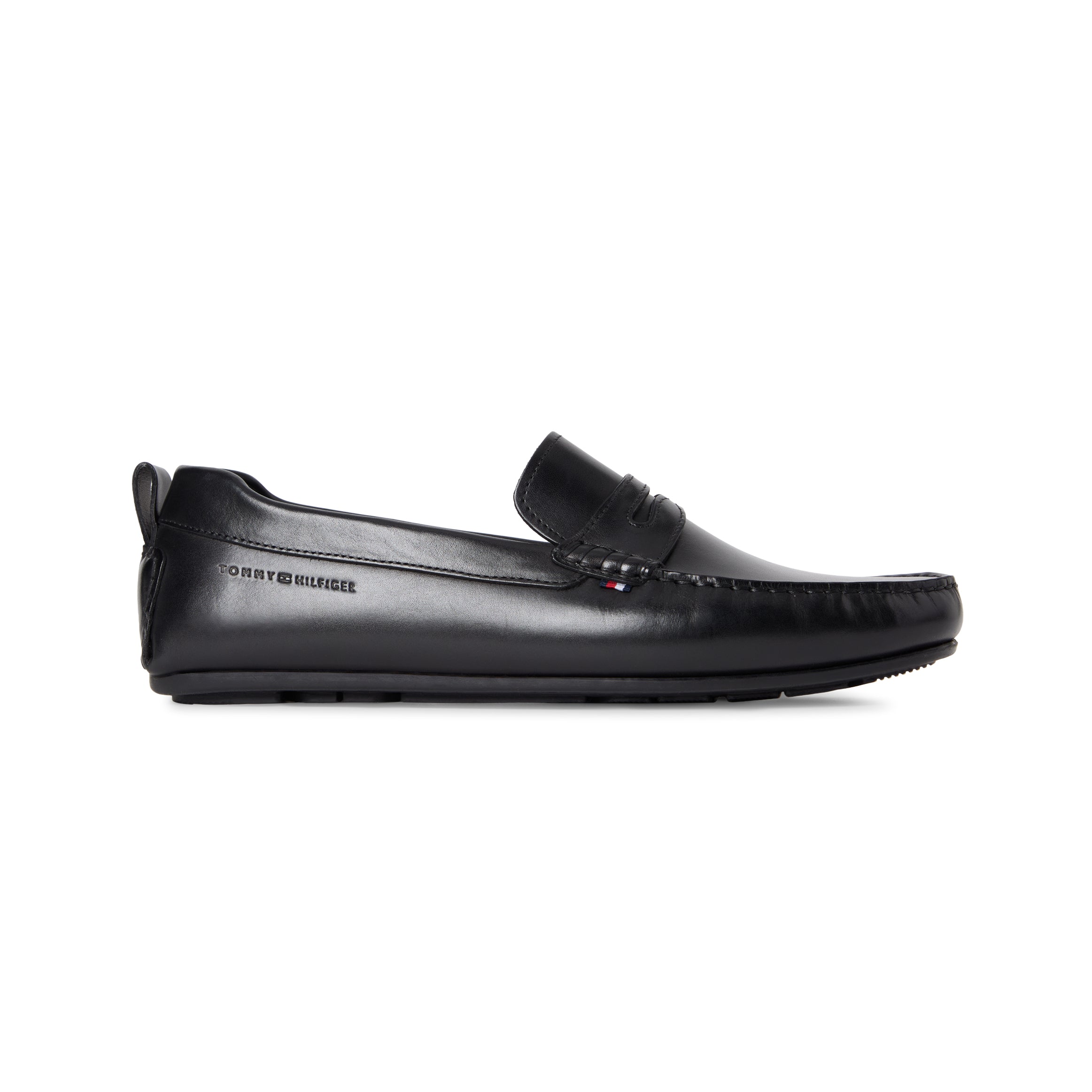 Tommy Hilfiger SCORE HILFIGER LEATHER Mens Driving Loafers Black