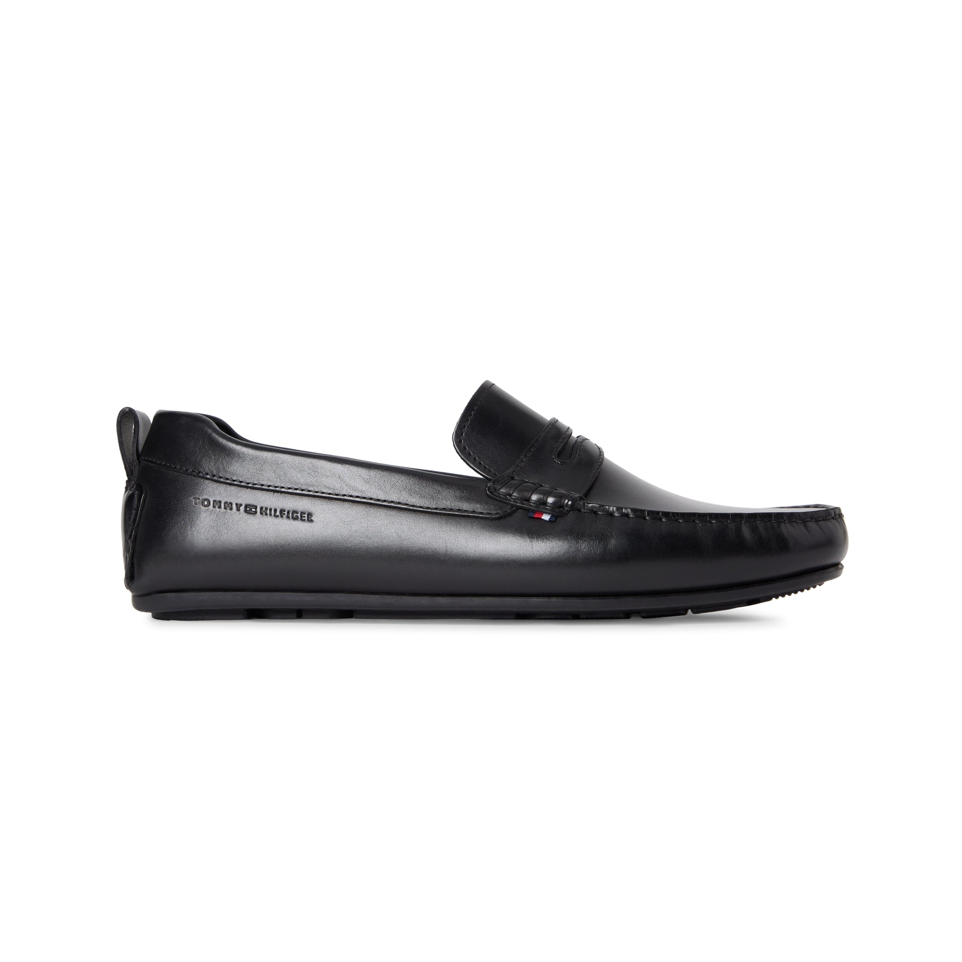 Tommy Hilfiger SCORE HILFIGER LEATHER Mens Driving Loafers Black