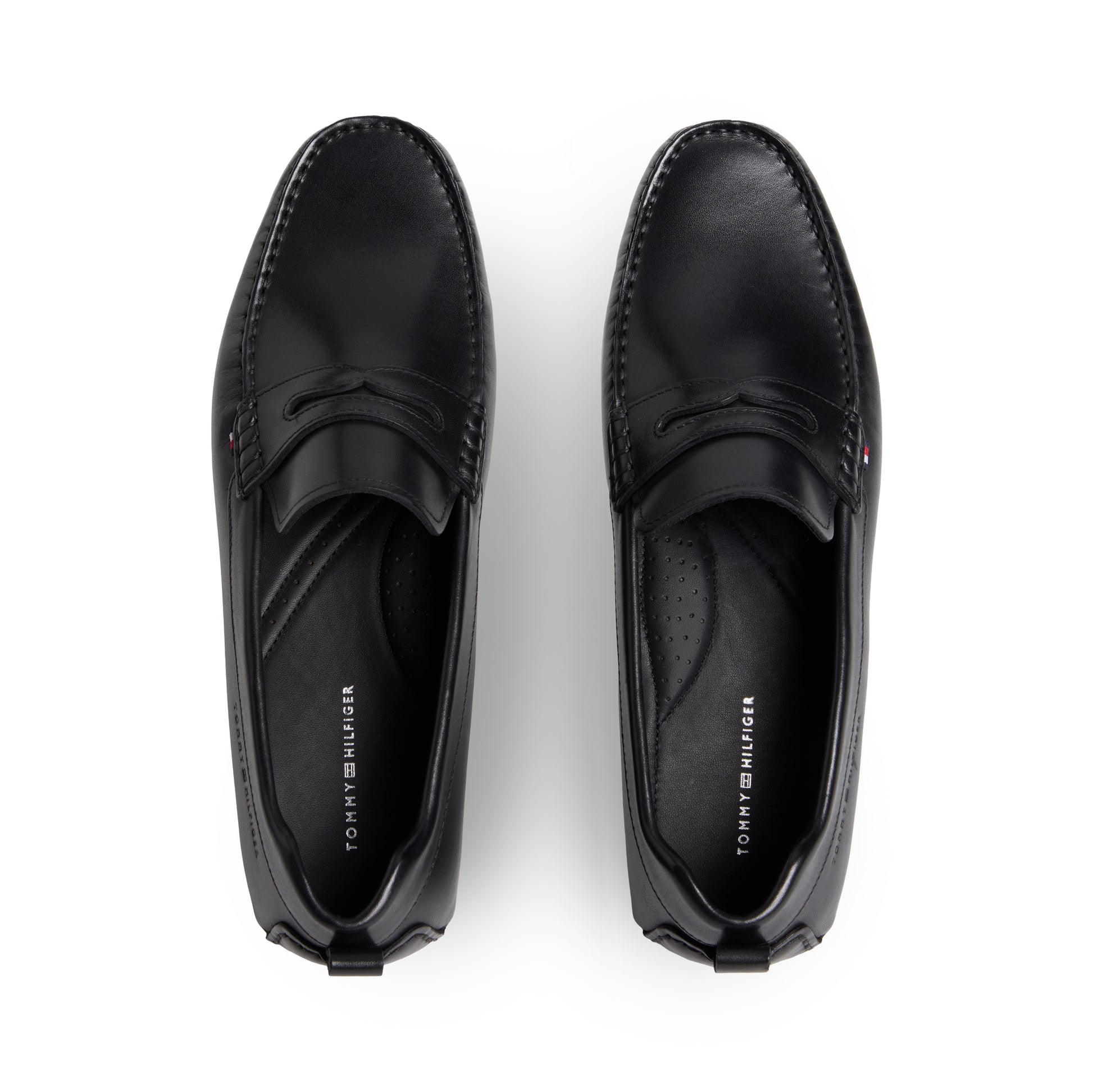 Tommy Hilfiger SCORE HILFIGER LEATHER Mens Driving Loafers Black