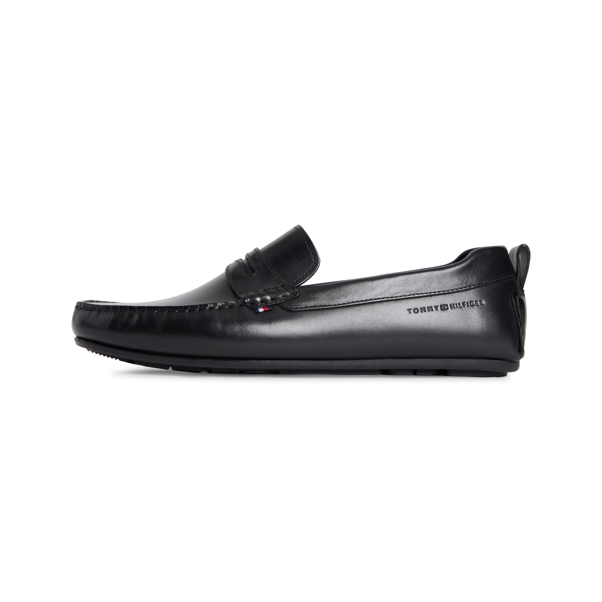 Tommy Hilfiger SCORE HILFIGER LEATHER Mens Driving Loafers Black