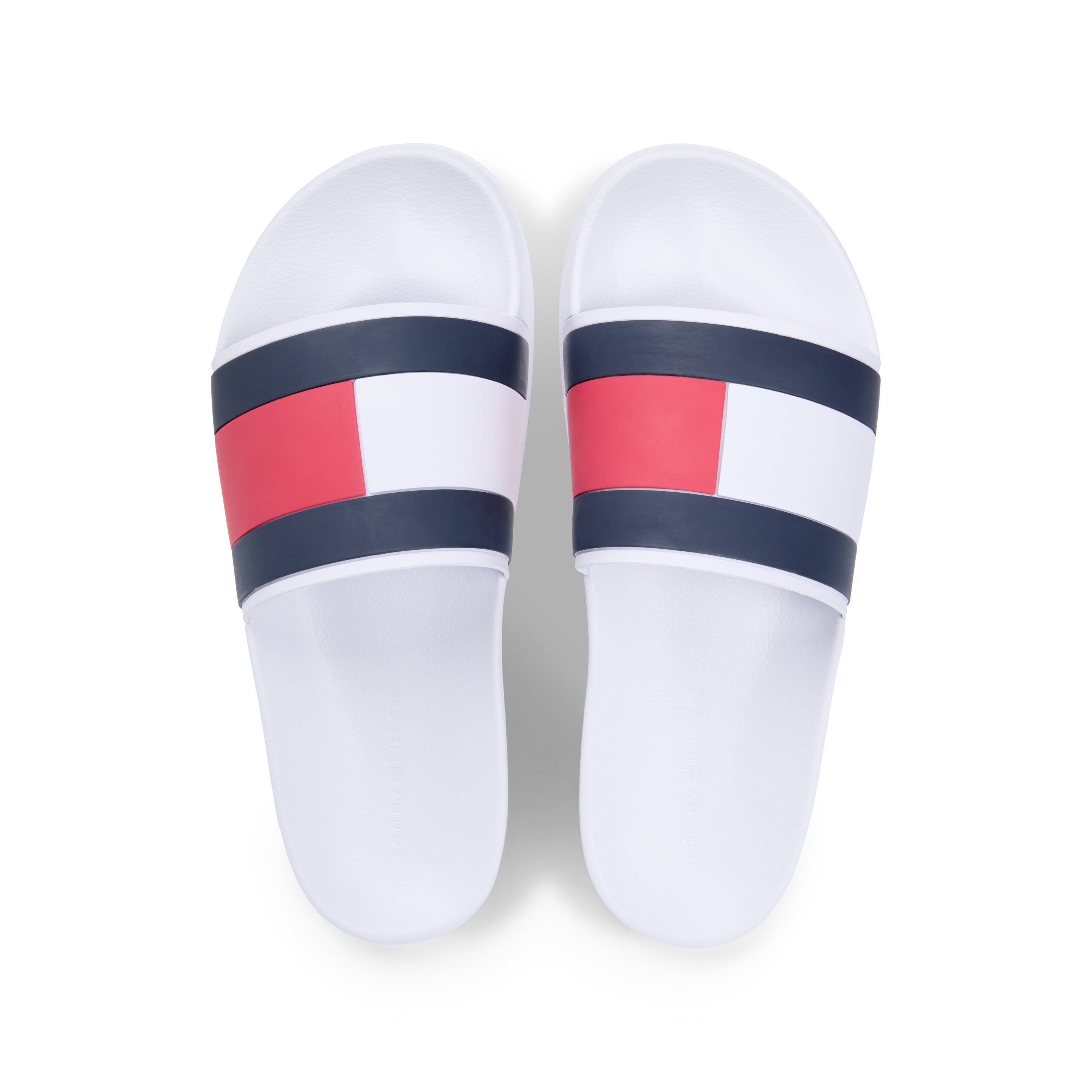 Tommy Hilfiger CORE HILFIGER FLAG POOL Mens Sliders White