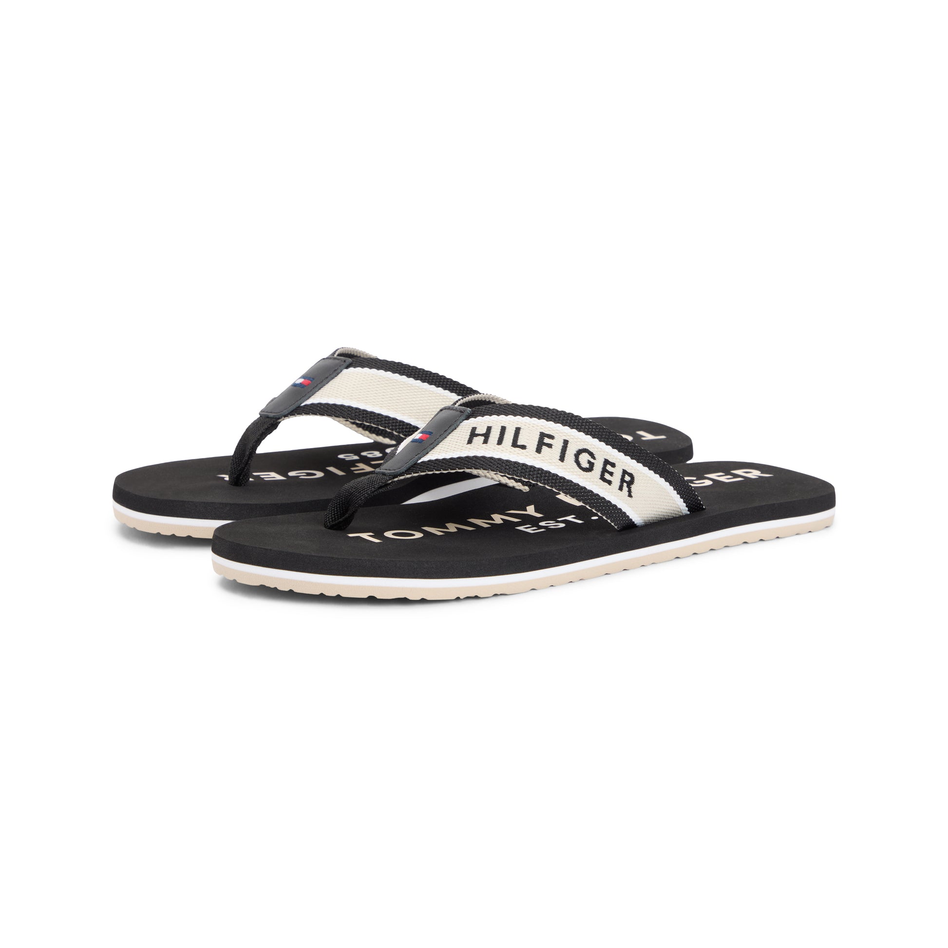 Tommy Hilfiger SPORTY HILFIGER Mens Toe-Post Sandals Black