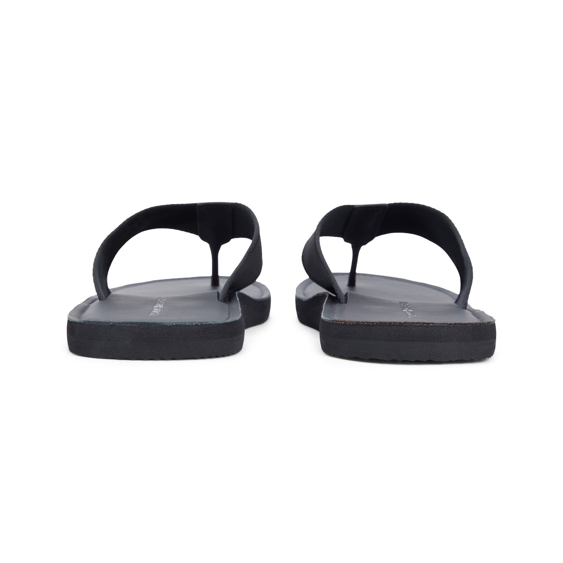 Tommy Hilfiger HILFIGER LEATHER Mens Toe-Post Sandals Black