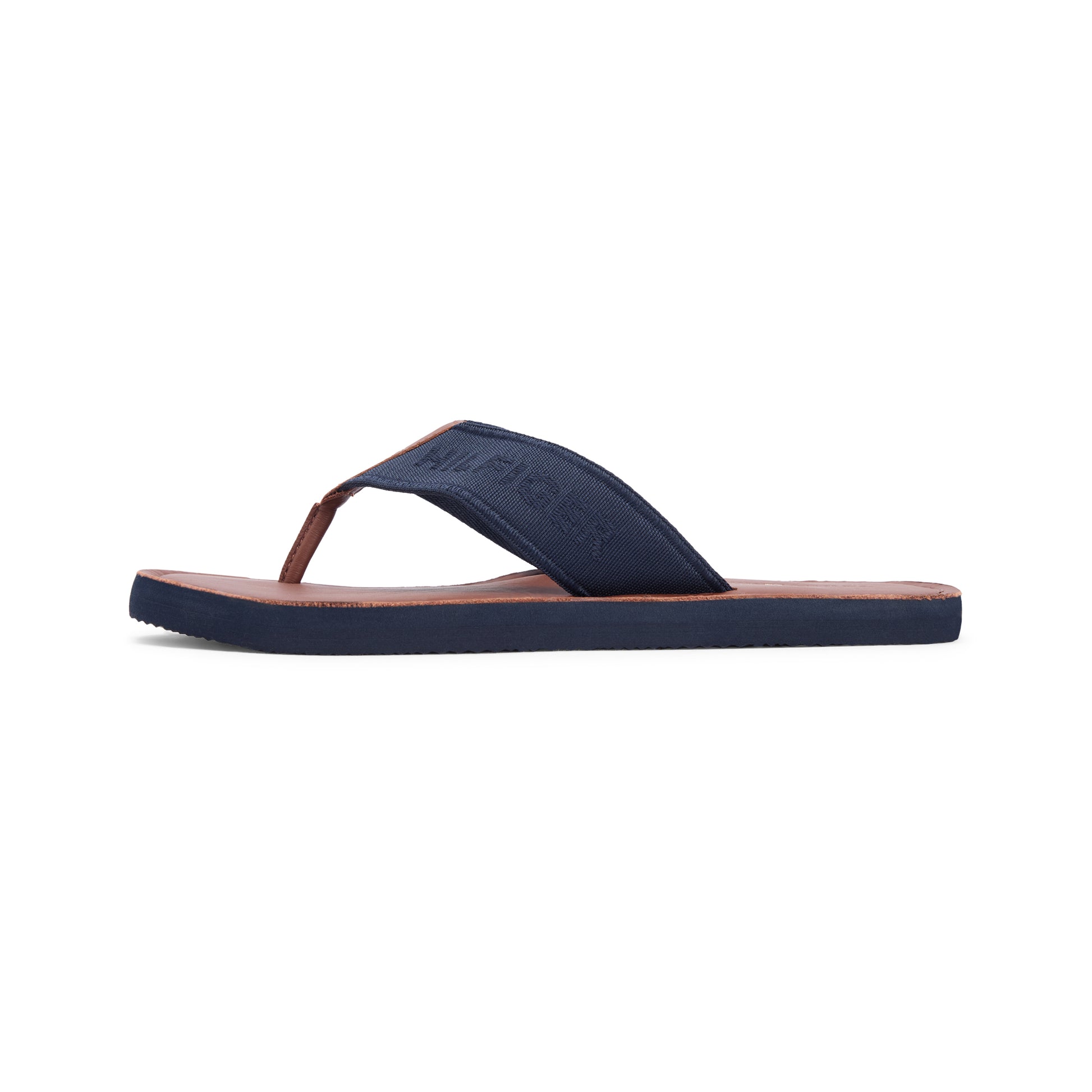 Tommy Hilfiger HILFIGER LEATHER Mens Toe-Post Sandals Desert Sky
