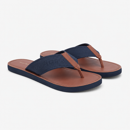 Tommy Hilfiger HILFIGER LEATHER Mens Flip-flops Desert Sky