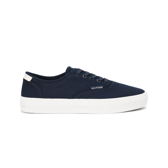 Tommy Hilfiger VULC CUP Mens Canvas Trainers Desert Sky