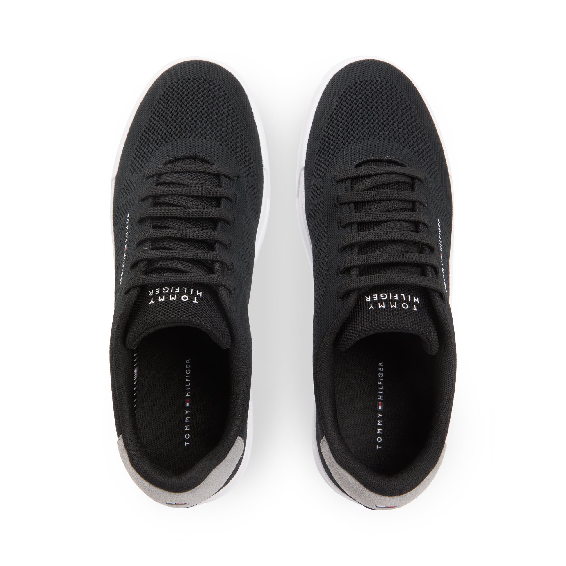 Tommy Hilfiger COURT KNIT Mens Casual Trainers Black