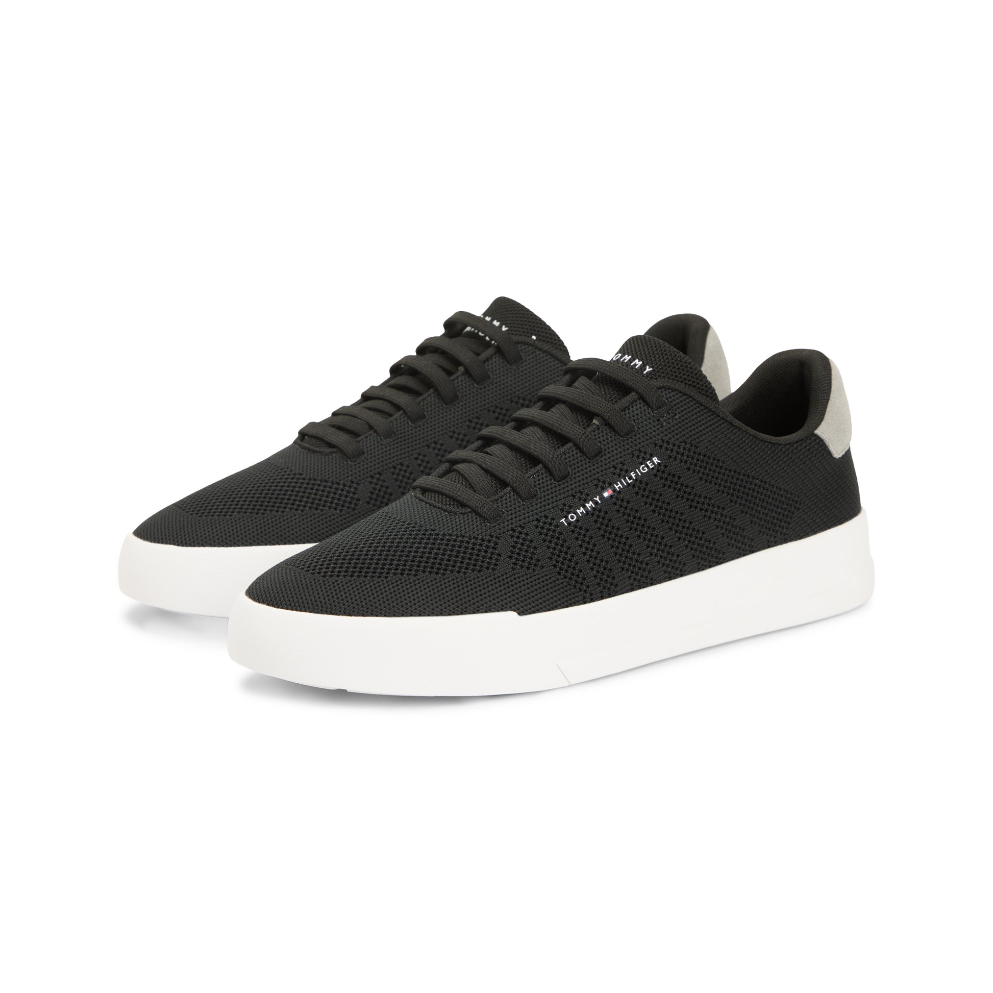 Tommy Hilfiger COURT KNIT Mens Casual Trainers Black