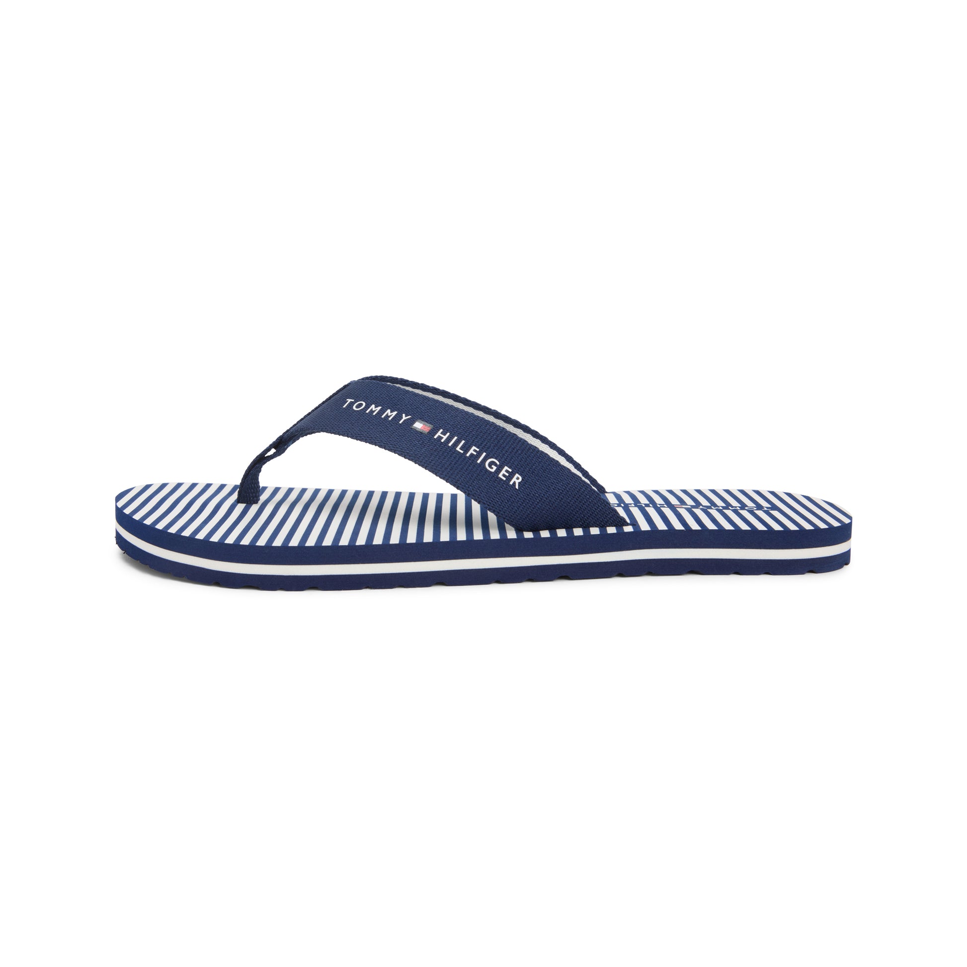 Tommy Hilfiger ITHACA STRIPE Womens Toe-Post Sandals Preppy Navy