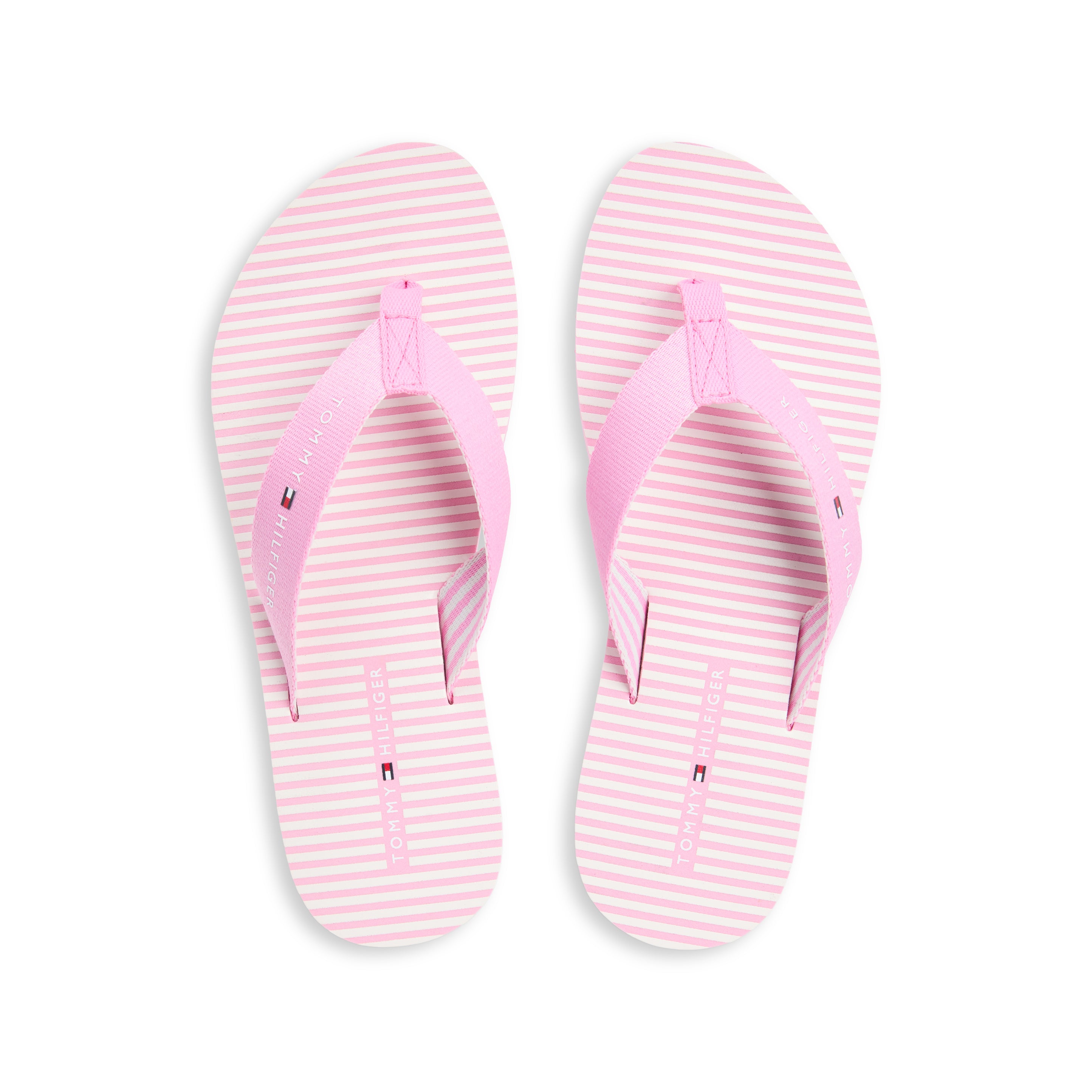 Tommy Hilfiger ITHACA STRIPE Womens Toe-Post Sandals Rose Petal