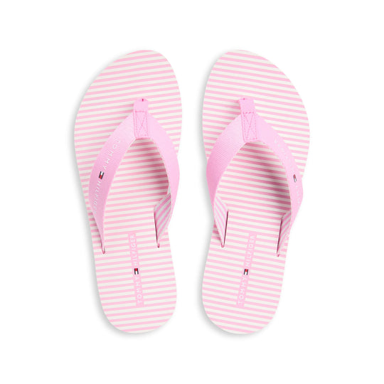 Tommy Hilfiger ITHACA STRIPE Womens Toe-Post Sandals Rose Petal