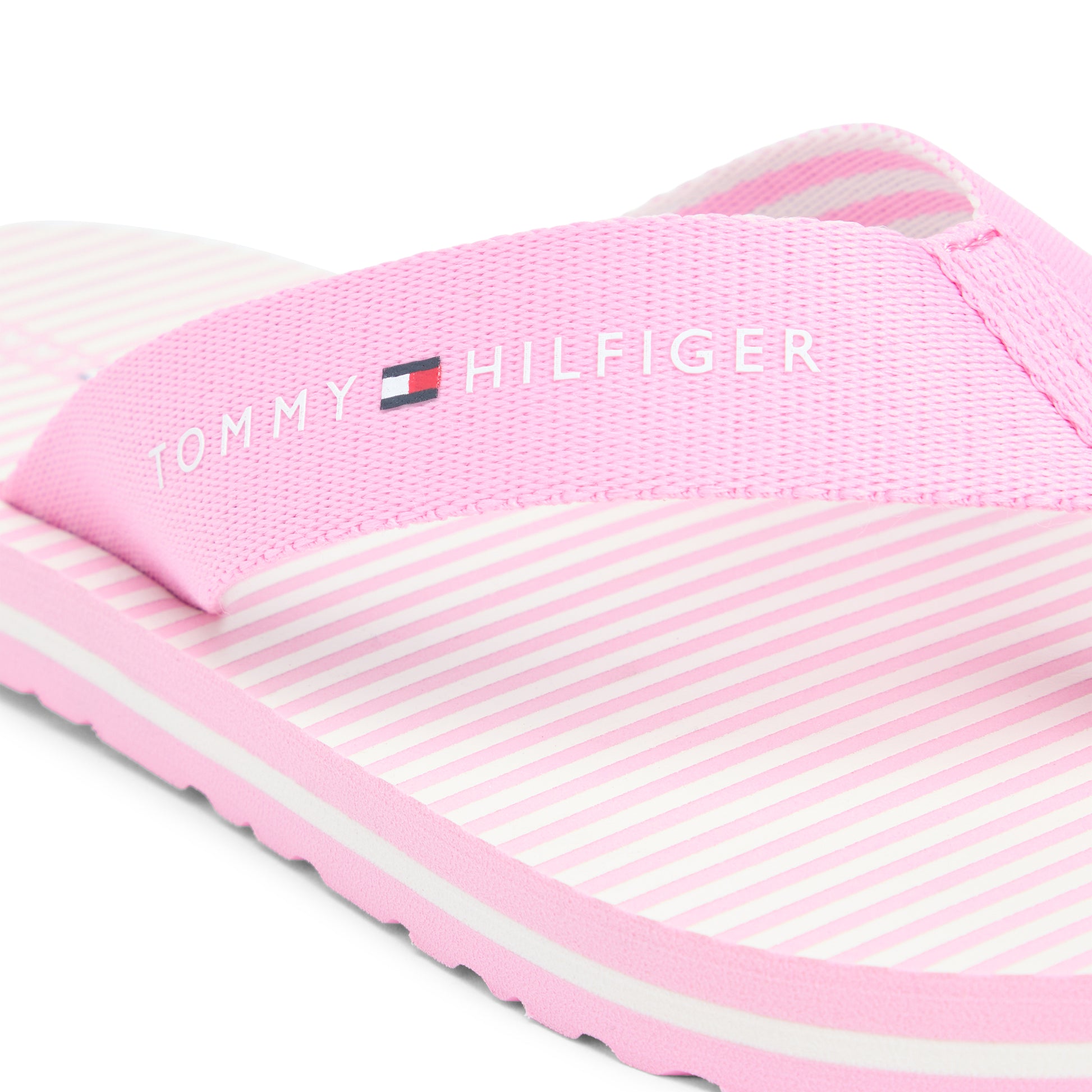 Tommy Hilfiger ITHACA STRIPE Womens Toe-Post Sandals Rose Petal