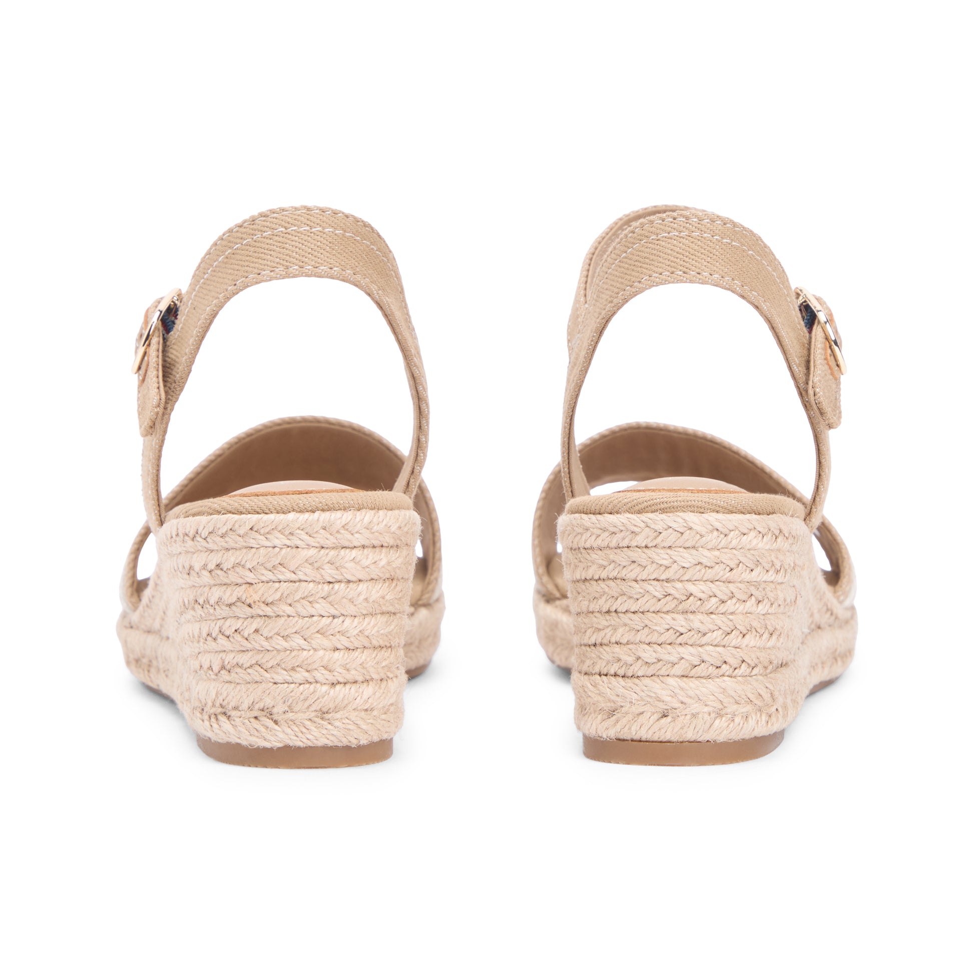Tommy Hilfiger MID WEDGE Womens Wedge Sandals Safari Canvas