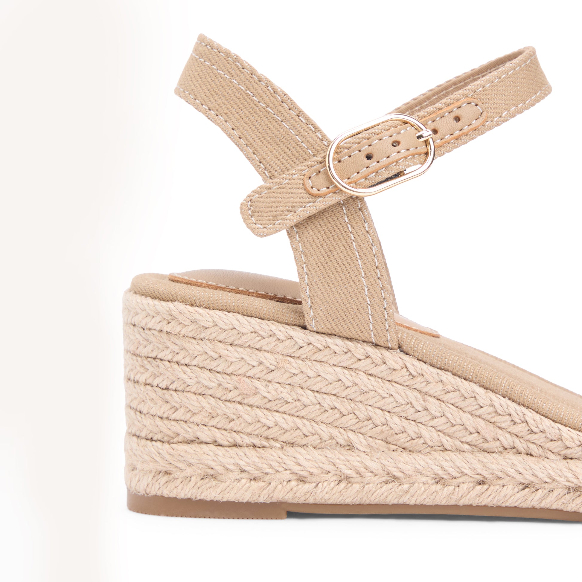 Tommy Hilfiger MID WEDGE Womens Wedge Sandals Safari Canvas