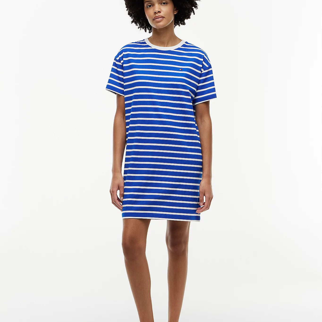 Tommy Hilfiger STRIPE SS Womens Nightdress Blue Orbit Breton Stripe