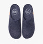 Toni Pons MONA-FR Womens Mari top view, dark felt mules slippers with round toe and slip-on design.