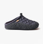 Toni Pons DARLA-SB Womens Slippers Gris side view showcasing sheepskin and textile upper, round toe, and synthetic sole.