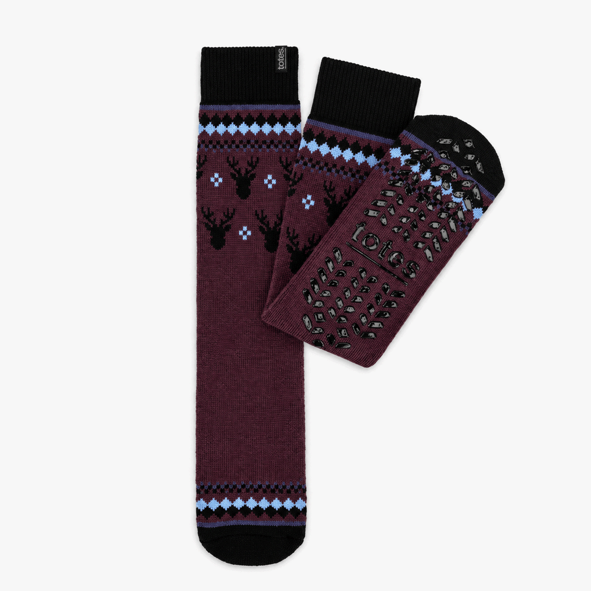 Totes Toasties ORIGINAL SLIPPER SOCKS Mens Slipper Socks Stag
