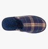 Totes Isotoner CHECK Mens Mule Slippers Navy