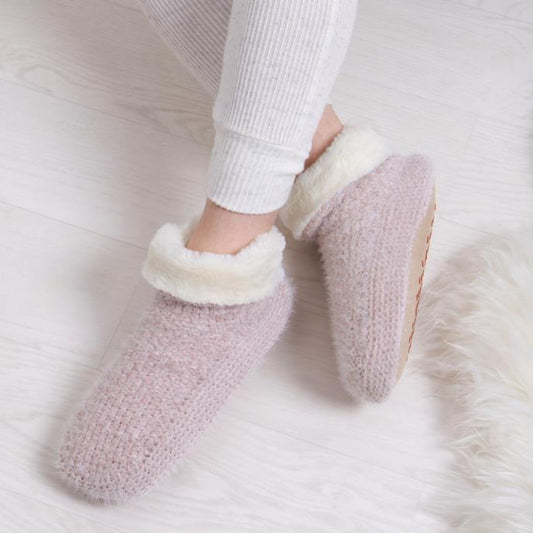 Totes Toasties KNITTED BOOTIES Womens Pink