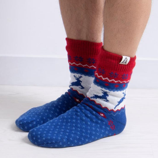 Totes Toasties Sherpa Lined Fair Isle Slipper Socks Mens Socks Fair Isle