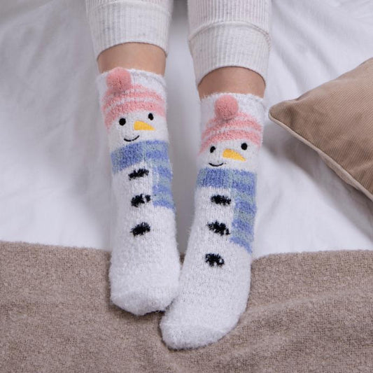 Totes Toasties NOVELTY SUPER SOFT Slipper Socks Womens Socks Snowman