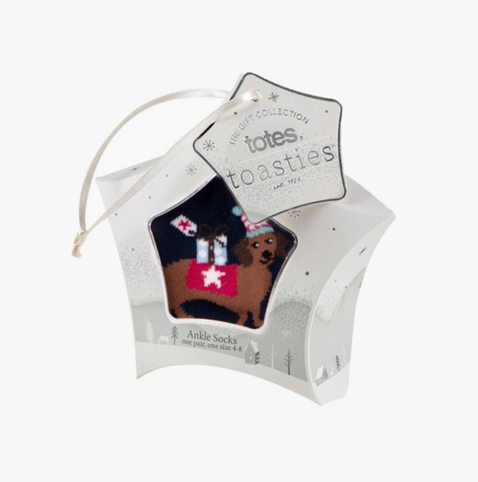 Totes Isotoner NOVELTY ANKLE Womens Socks Dog