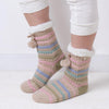 Totes Toasties TEXTURE STRIPED Slipper Socks Womens Socks Cream