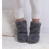 Totes Toasties FAUX FUR Bootie Slipper Socks Womens Socks Grey