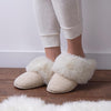 Totes Toasties TEXTURED FAUX FUR MULE Slippers Womens Cream