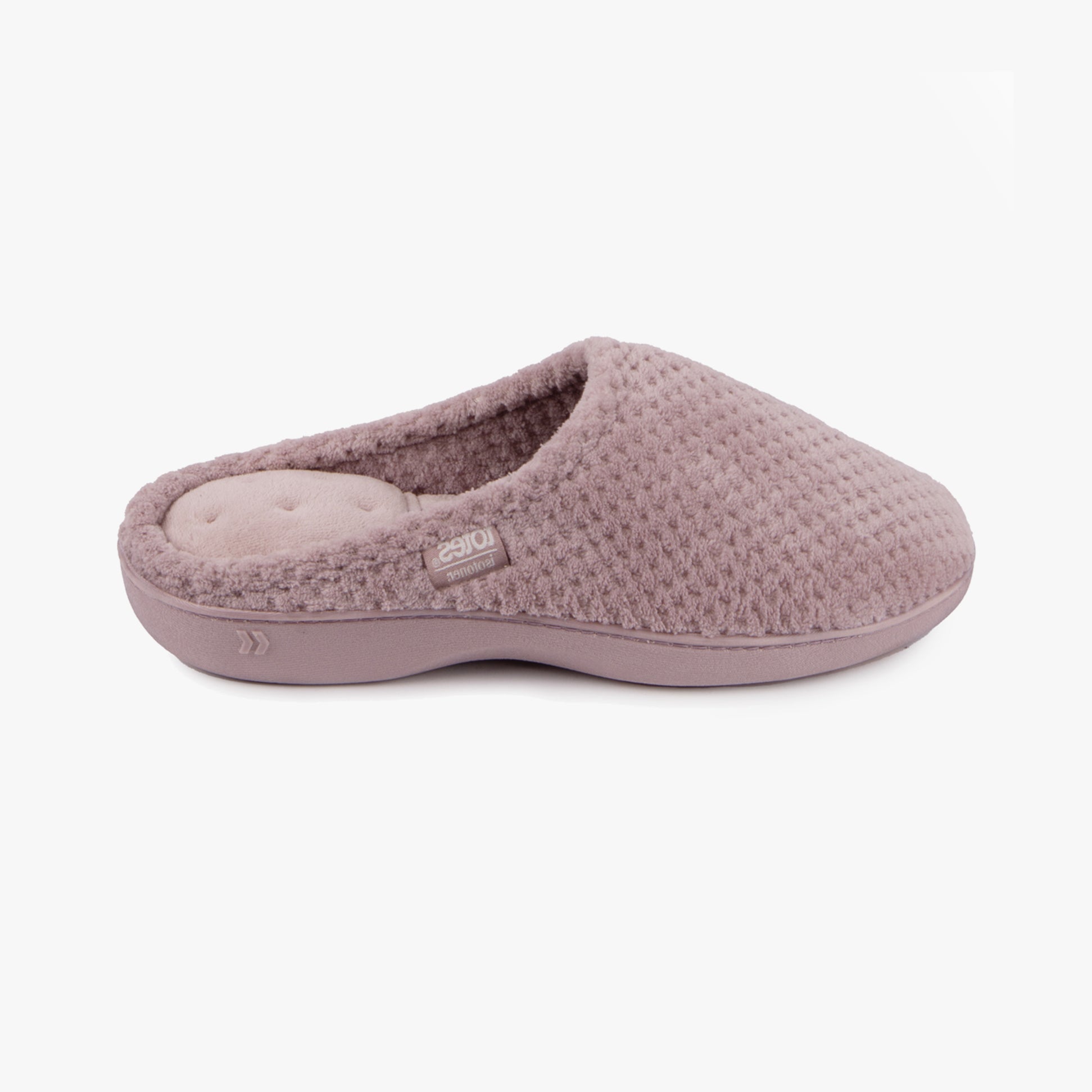 Totes Isotoner POPCORN TERRY Womens Mule Slippers Dusky Pink