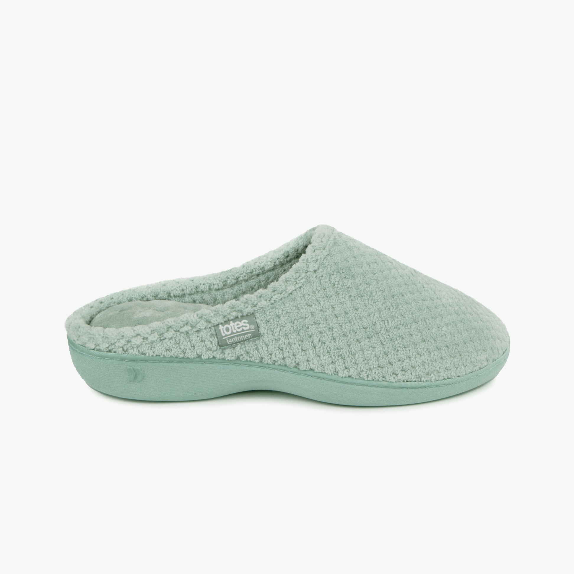 Totes Isotoner POPCORN TERRY Womens Mule Slippers Mint