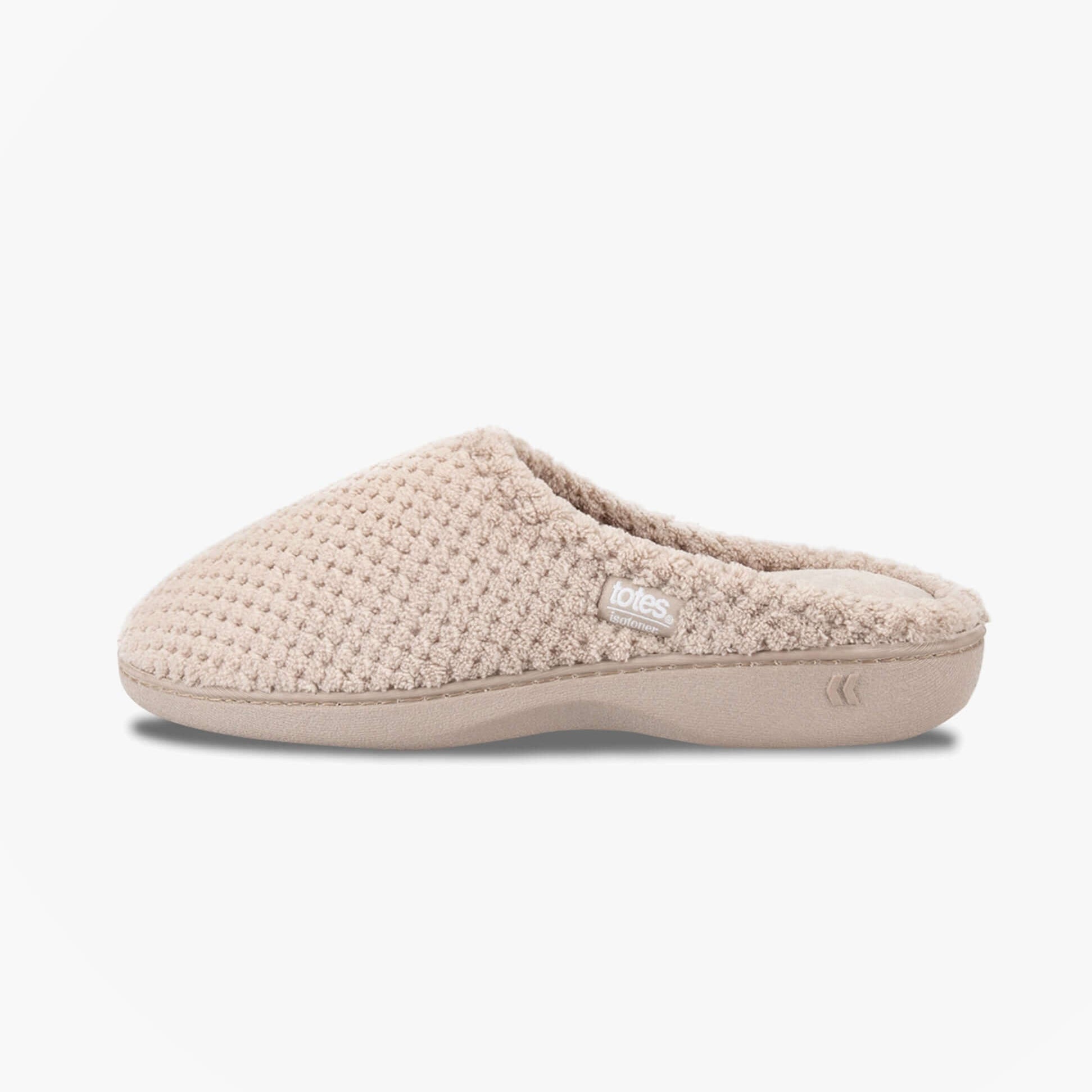 Totes Isotoner POPCORN TERRY Womens Mule Slippers Oat