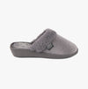 Totes Isotoner SPARKLE VELOUR HEELED MULE Womens Grey Sparkle