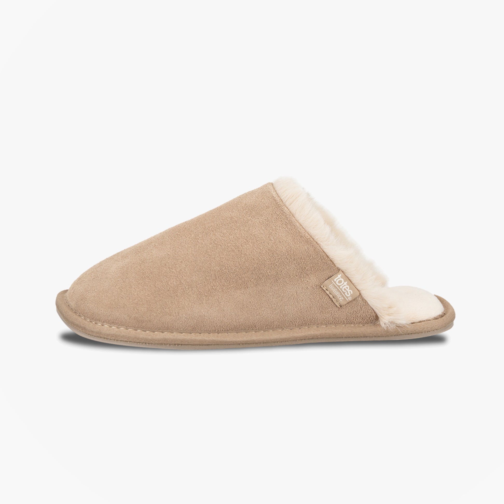Totes Isotoner REAL SUEDE MULE Womens Slippers Sand