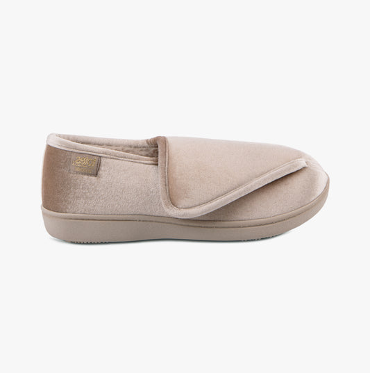 Totes Isotoner SPARKLE VELOUR CLOSED Back Slippers Womens Mink Sparkle