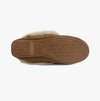 Totes Isotoner GENUINE SUEDE MOCCASIN WITH FAUX FUR LINING Womens Tan