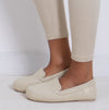 Totes Isotoner TEXTURED MOCCASIN Womens Moccasin Slippers Beige