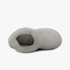 Totes Isotoner KNIT BOOT WITH FUR CUFF Womens Bootie Slippers Grey