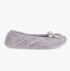 Totes Isotoner POPCORN Womens Slippers Pale Grey