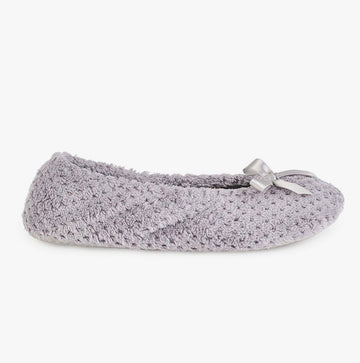 Totes Isotoner POPCORN Womens Slippers Pale Grey