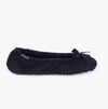 Totes Isotoner POPCORN BALLETS Womens Slippers Black