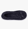 Totes Isotoner POPCORN BALLETS Womens Slippers Black