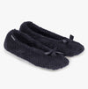 Totes Isotoner POPCORN BALLETS Womens Slippers Black