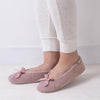 Totes Isotoner POPCORN Ballet Slippers Womens Dusky Pink