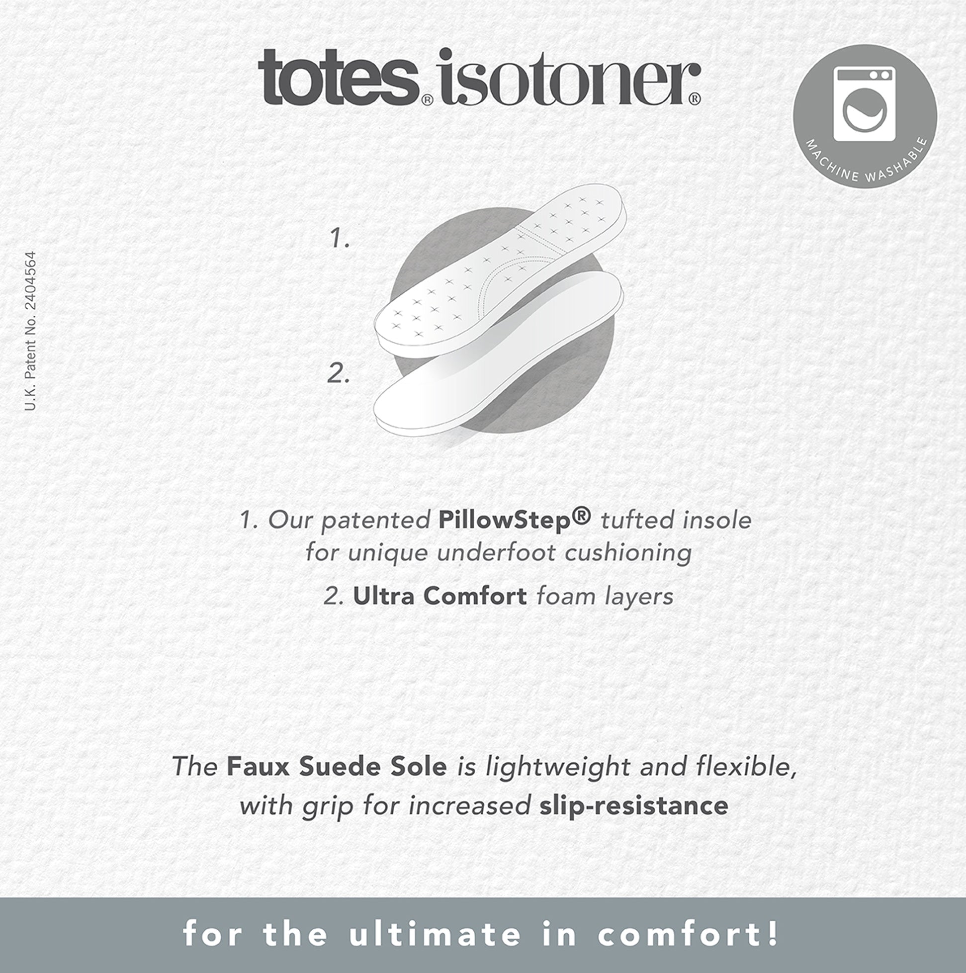 Totes Isotoner POPCORN BALLET Womens Ballerina Slippers Natural Check