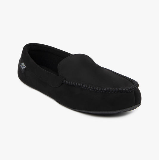 Totes Isotoner PILLOWSTEP DRIVINGS Mens Moccasin Slippers Black