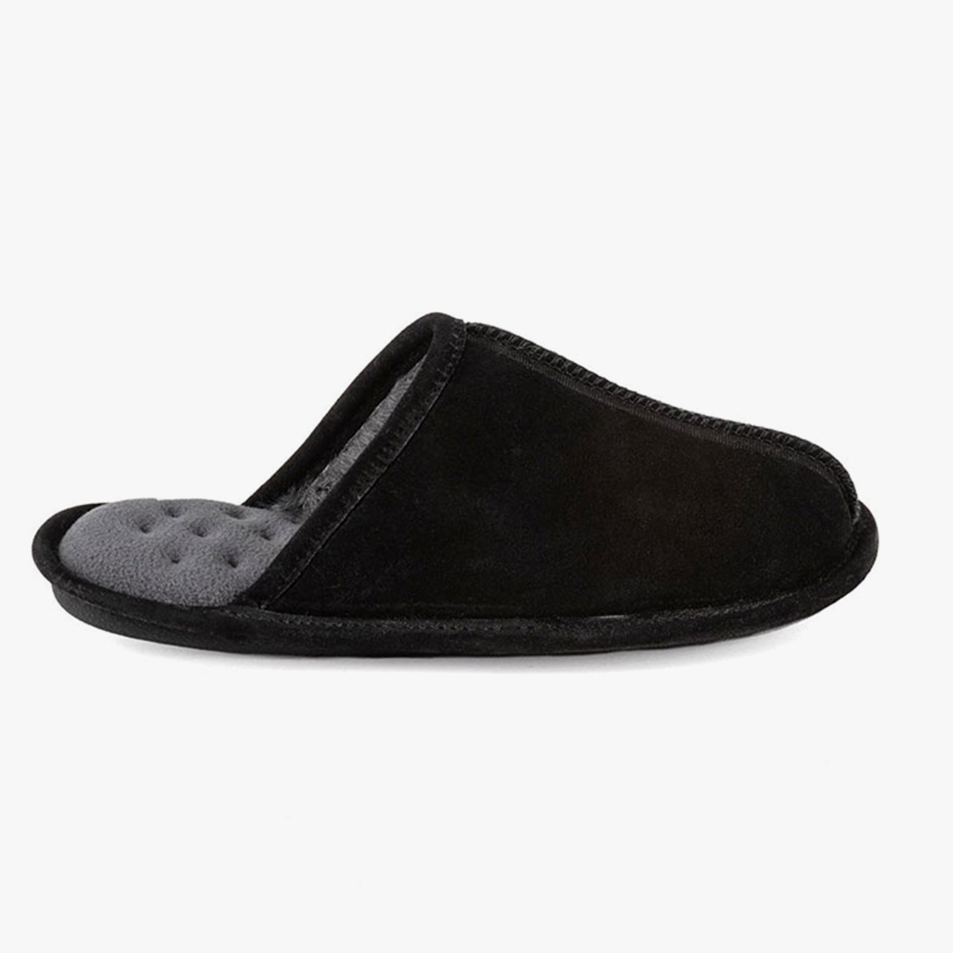 Totes Isotoner Mens Memory Foam Mule Slippers Black